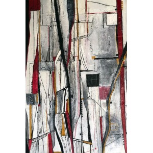 Asma Baig, Geometry Of Emotions, 36 x 24 Inches, Oil on Canvas, Abstract Paintings, AC-ASMBG-005 Asma Baig, Geometry Of Emotions, 36 x 24 Inches, Oil on Canvas, Abstract Paintings, AC-ASMBG-005